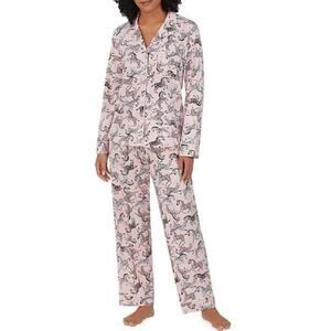 DKNY Women’s Zebra Pajamas Set Size Medium in Pink, White, and Black Cozy